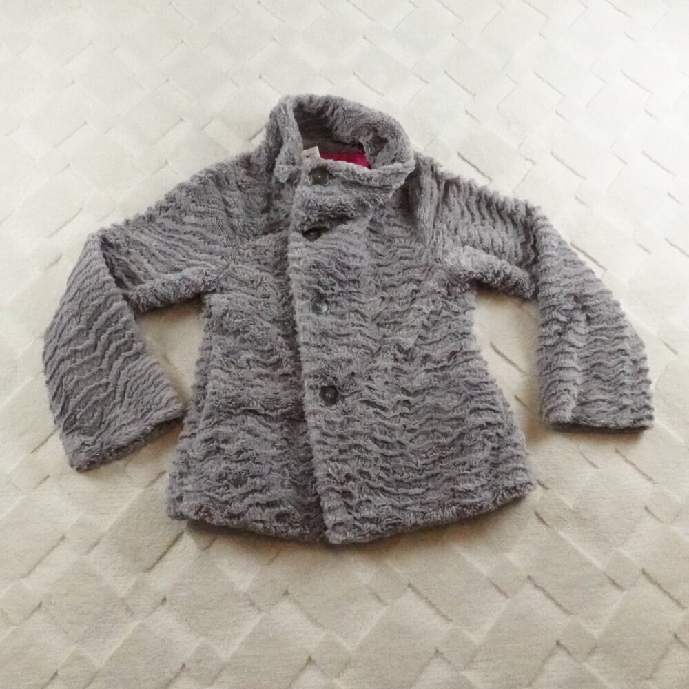 Patagonia Gray Fuzzy Kids Jacket